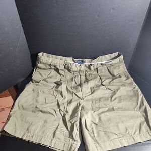 POLO RALPH LAUREN Tyler Shorts 44B Khaki Pleated Chino Belt Loops Classic Preppy